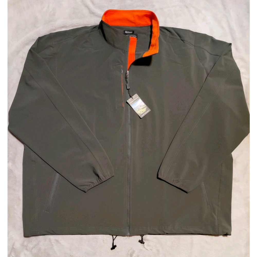 PEBBLE BEACH Gray Golf Activewear Full Zip Up Windbreaker Jacket Size 4X NWT